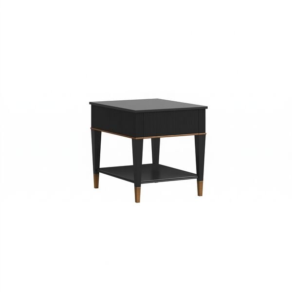 Boulevard Drawer End Table – Raven Black