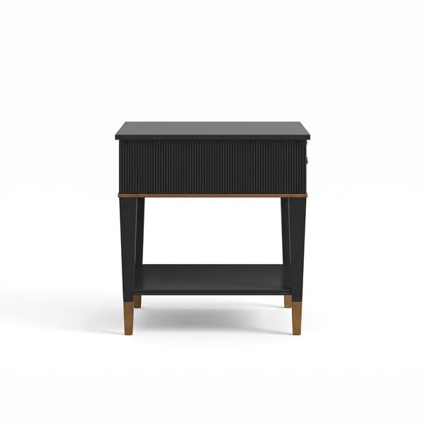 Boulevard Drawer End Table – Raven Black