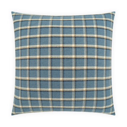 D.V. Kap Tattersall Decorative Pillow in Blue