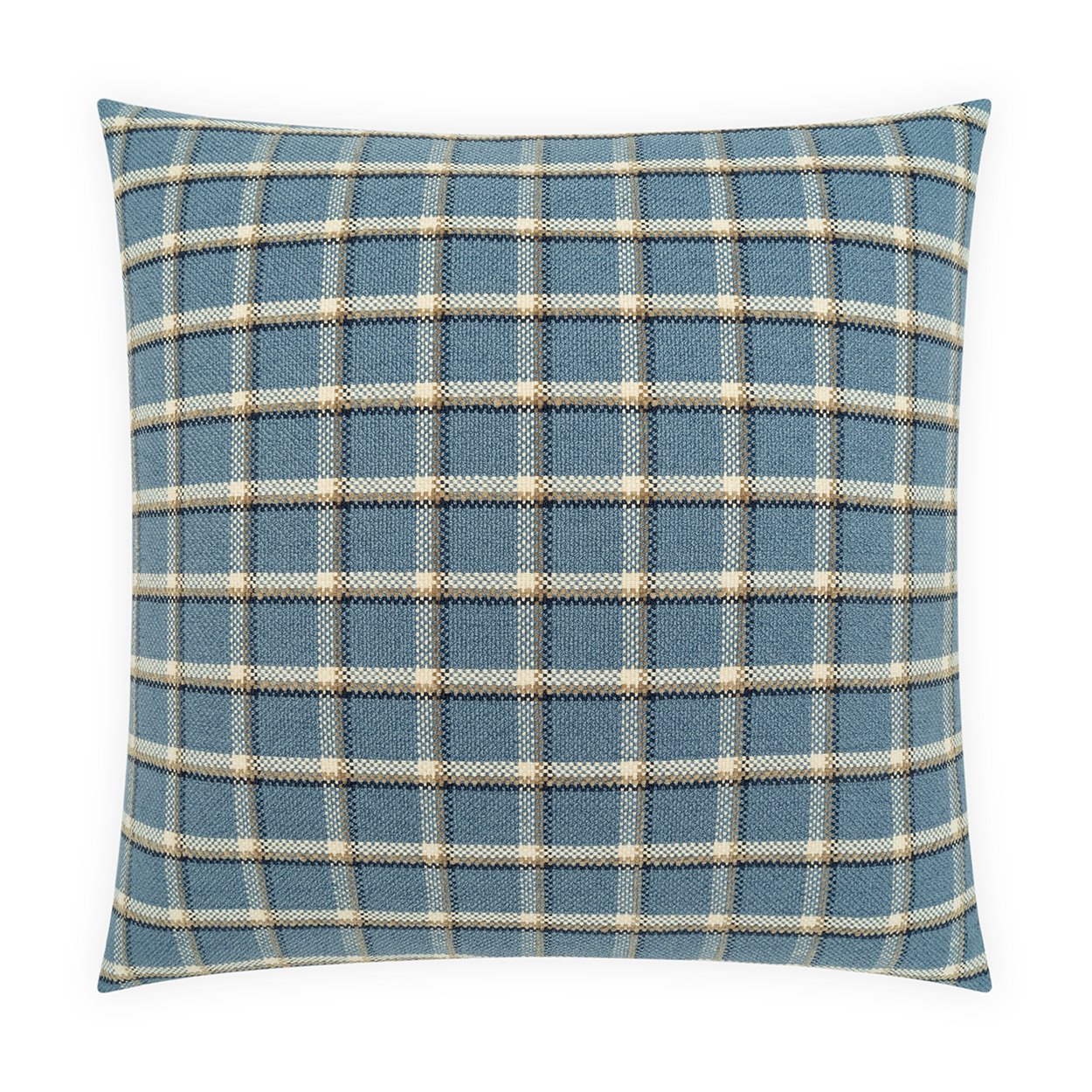D.V. Kap Tattersall Decorative Pillow in Blue