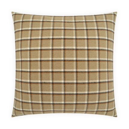 D.V. Kap Tattersall Decorative Pillow in Fawn