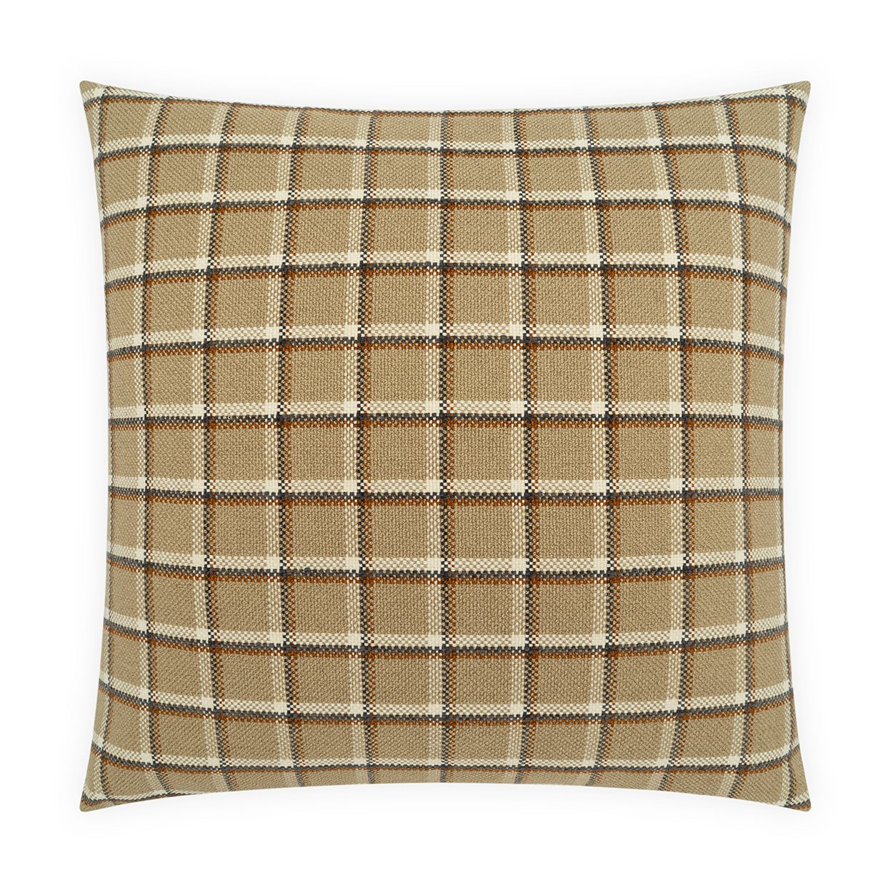 D.V. Kap Tattersall Decorative Pillow in Fawn