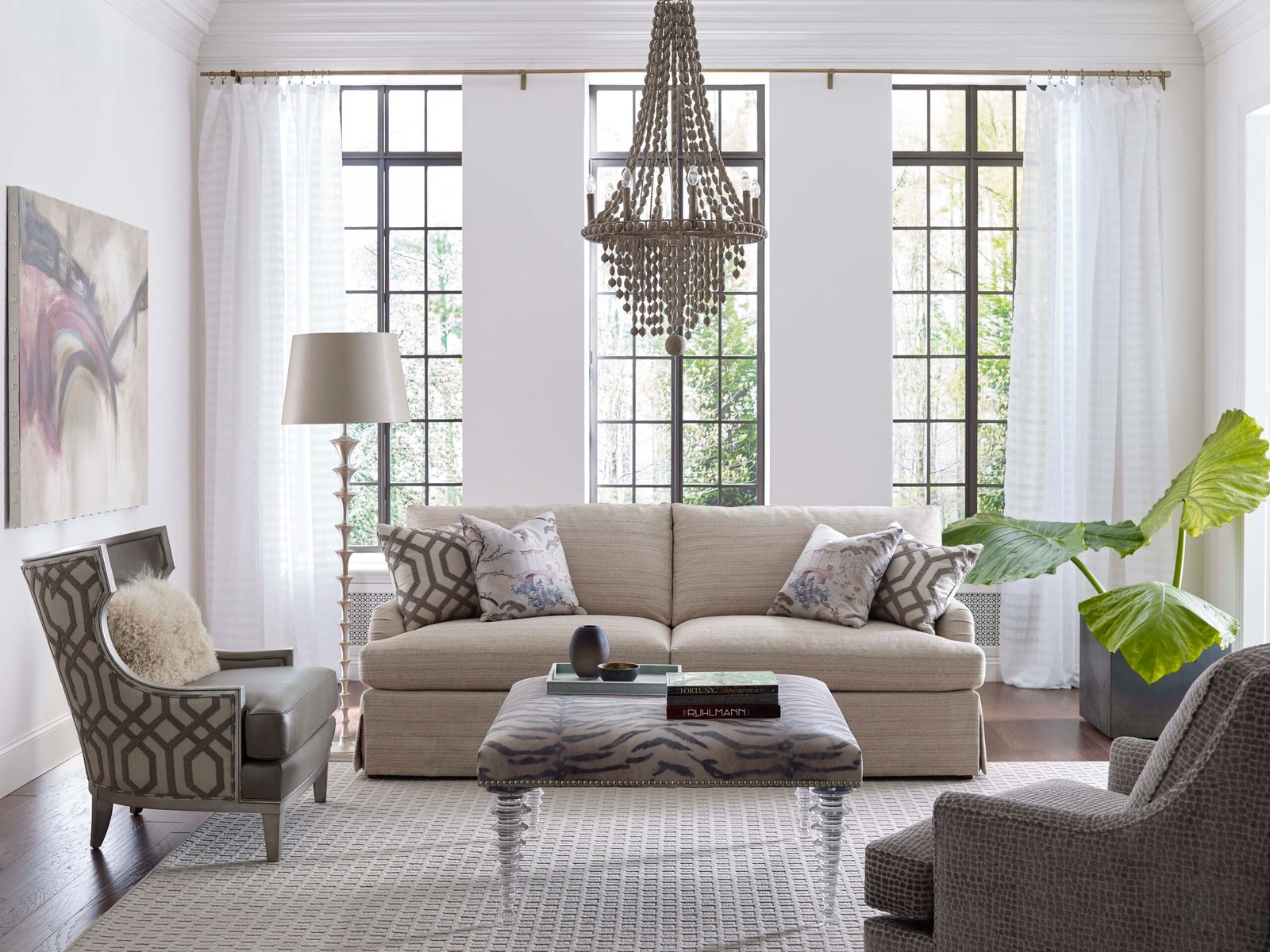 Massoud Emma Skirted Two Cushion Sofa