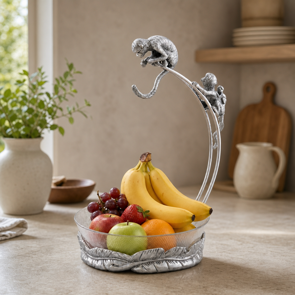 Arthur Court Monkey Banana Holder with Bowl - Image 3