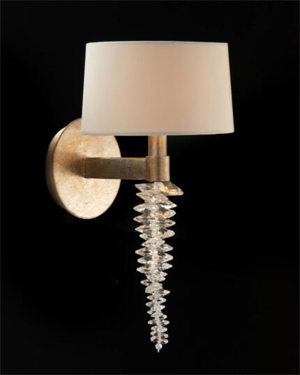 John Richard Cascading Crystal One-Light Wall Sconce