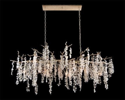 John-Richard Shiro-Noda Fifteen-Light Glass Cluster Horizontal Chandelier