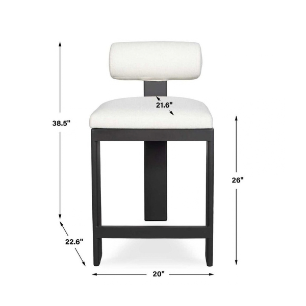 Uttermost Bolster Back Outdoor Counter Stool - Image 13