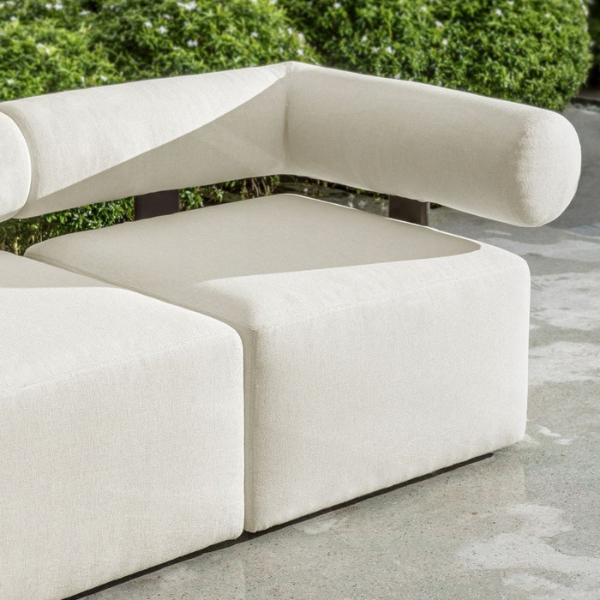 Uttermost Bolster Back Outdoor Sofa, Corner - Image 3