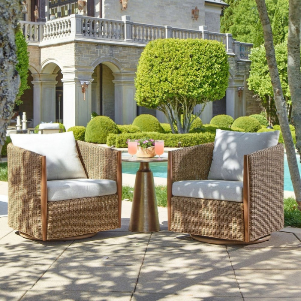 Uttermost Cala Outdoor Swivel Rocking Chair - Image 2
