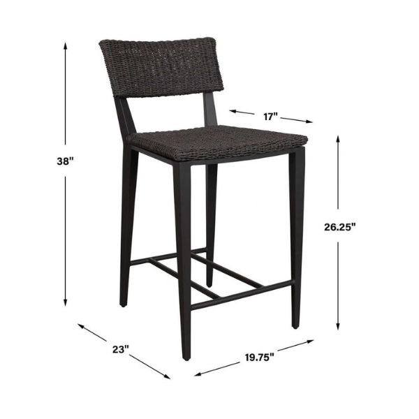 Uttermost Calbas Outdoor Counter Stool - Image 9