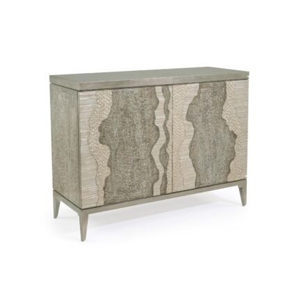 John Richard River's Edge Two-Door Chest, Silver
