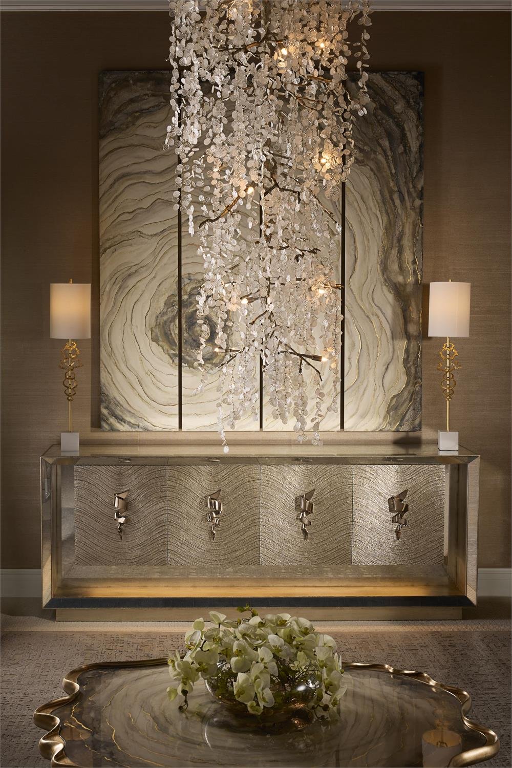 John-Richard Moon Shadow Four-Door Lighted Sideboard