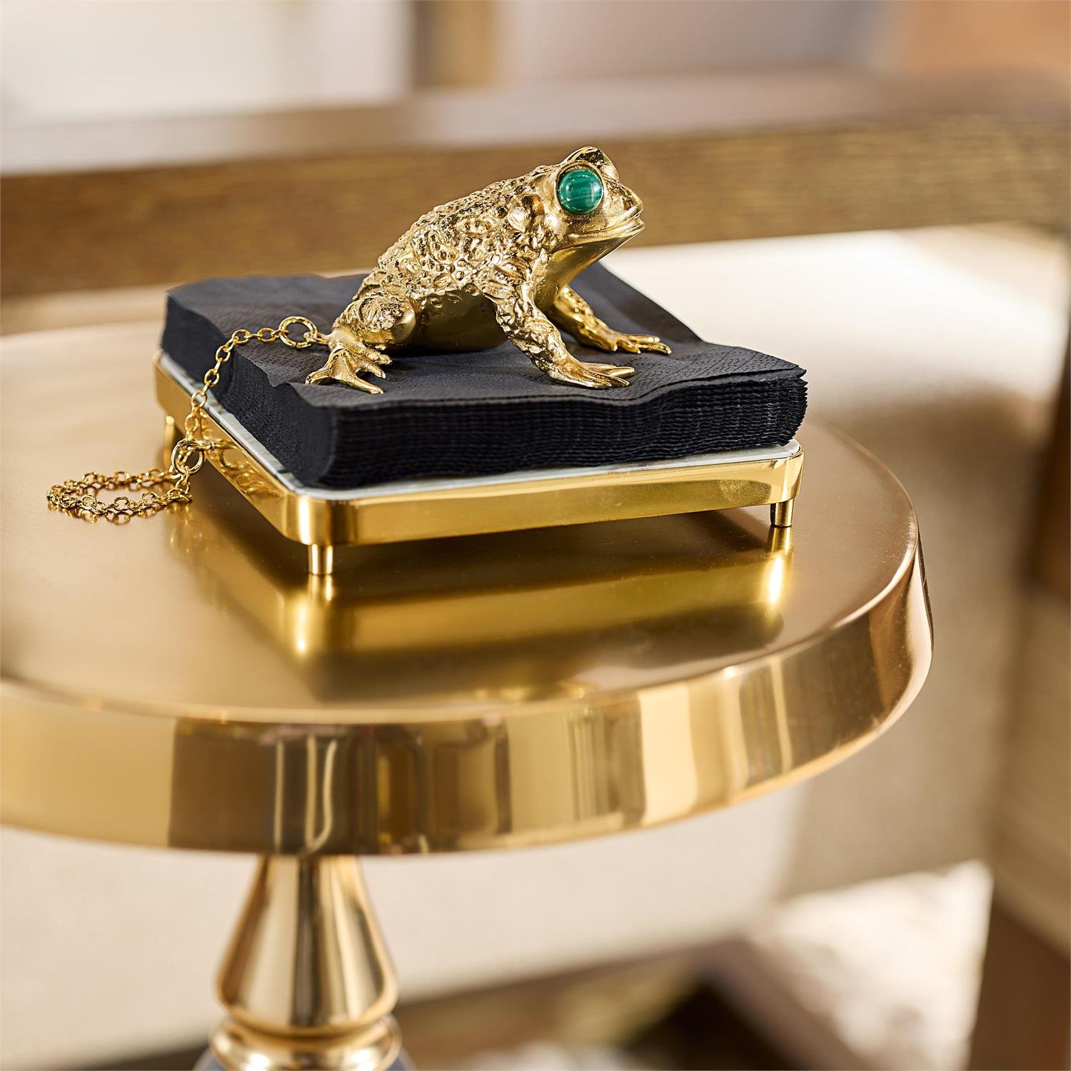John Richard Brass Frog Napkin Holder - Image 5