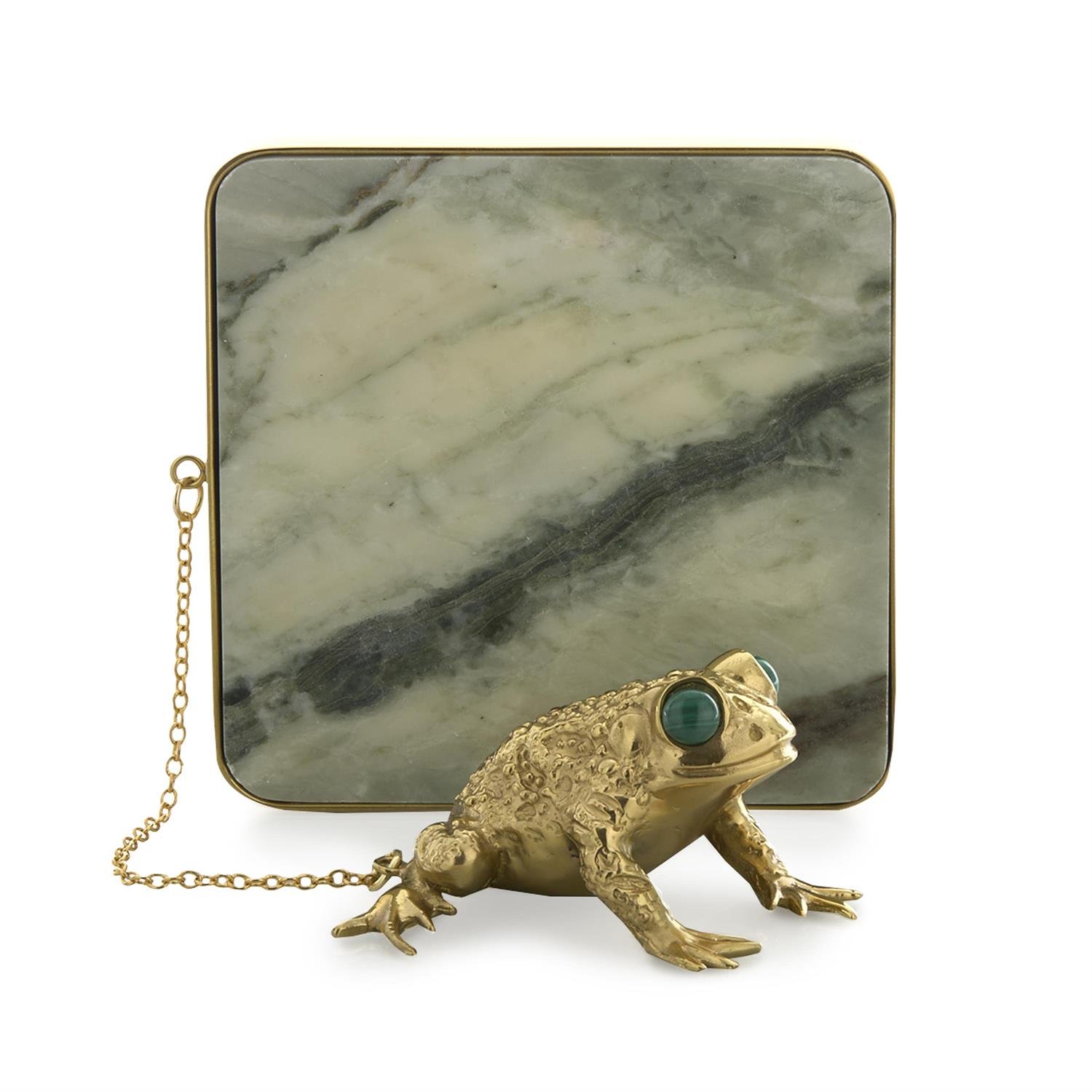 John Richard Brass Frog Napkin Holder - Image 3