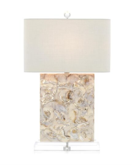 John Richard Creamy White and Sultry Grey Table Lamp