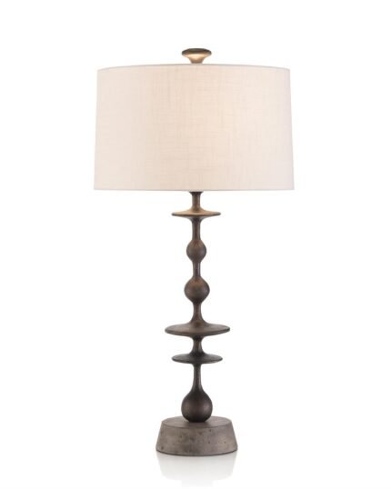 John Richard Matte Black Baluster Table Lamp