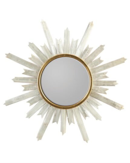 John Richard Selenite Starburst Mirror