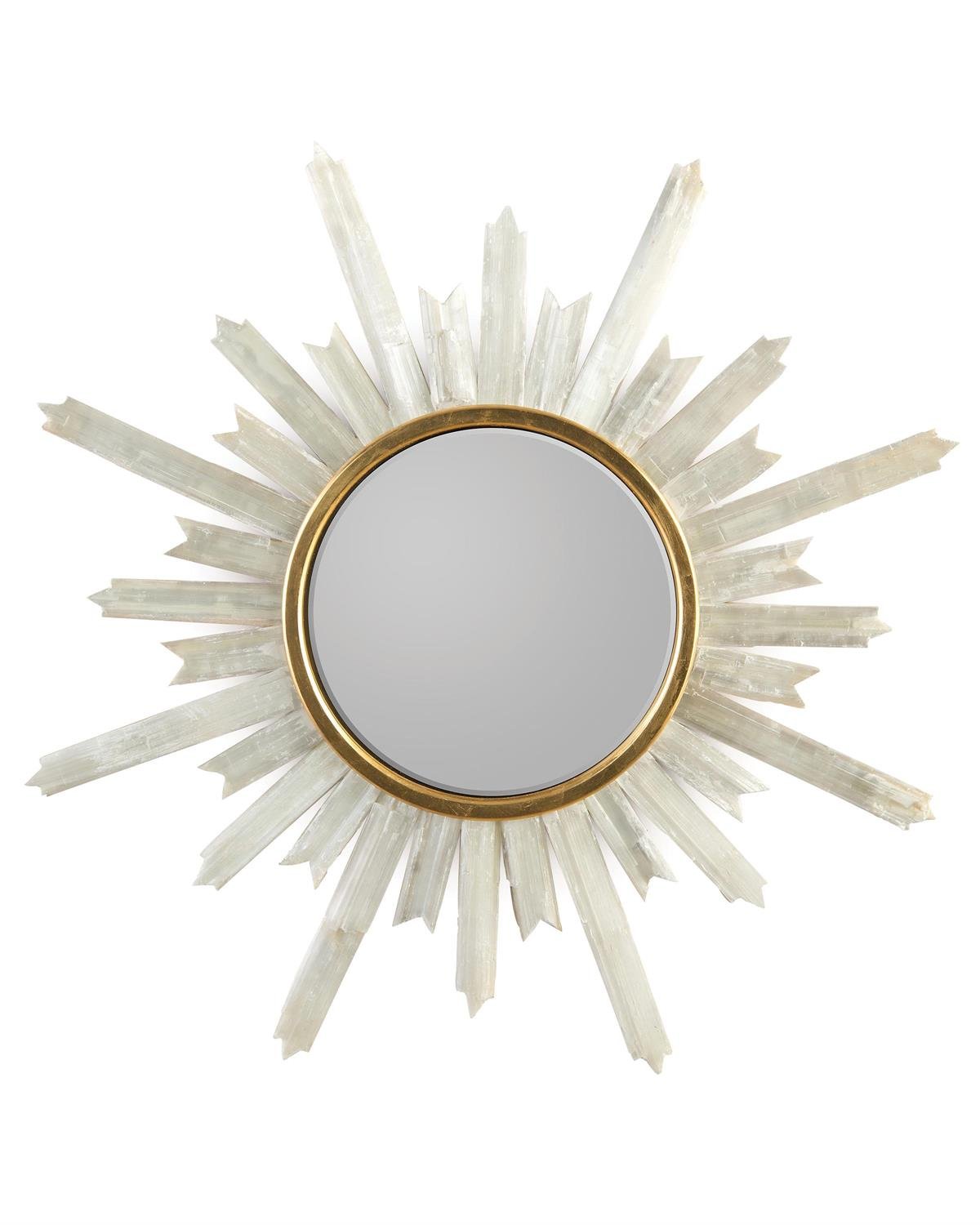 John Richard Selenite Starburst Mirror