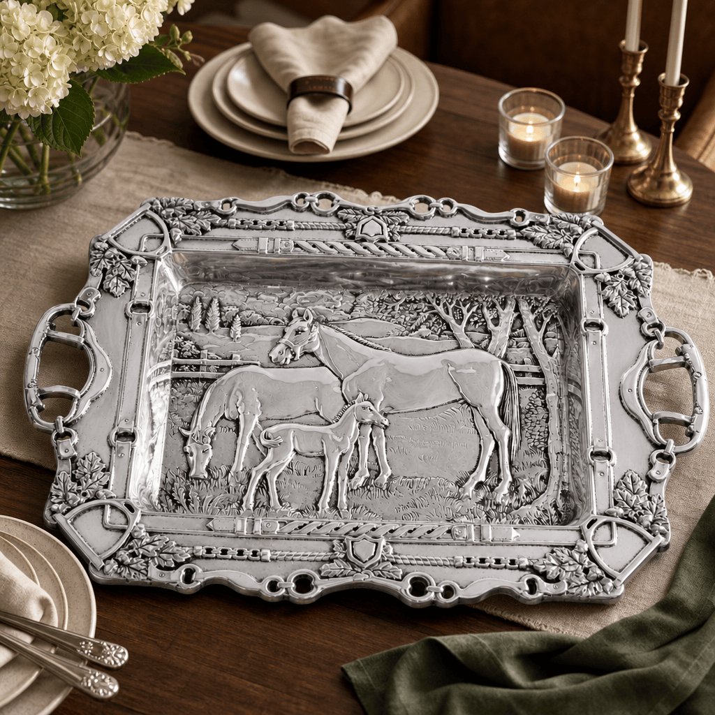 Arthur Court Grazing Horses Parlor Tray - Image 5