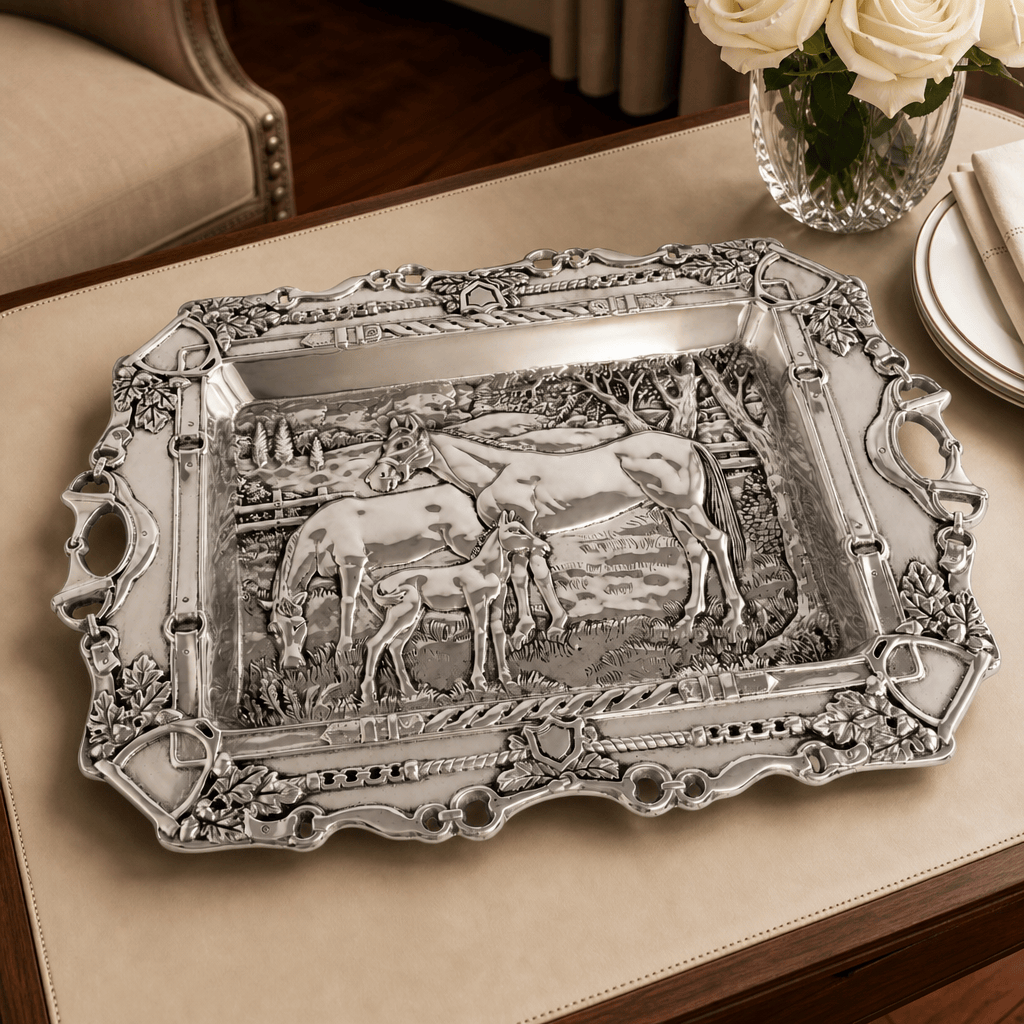 Arthur Court Grazing Horses Parlor Tray - Image 2