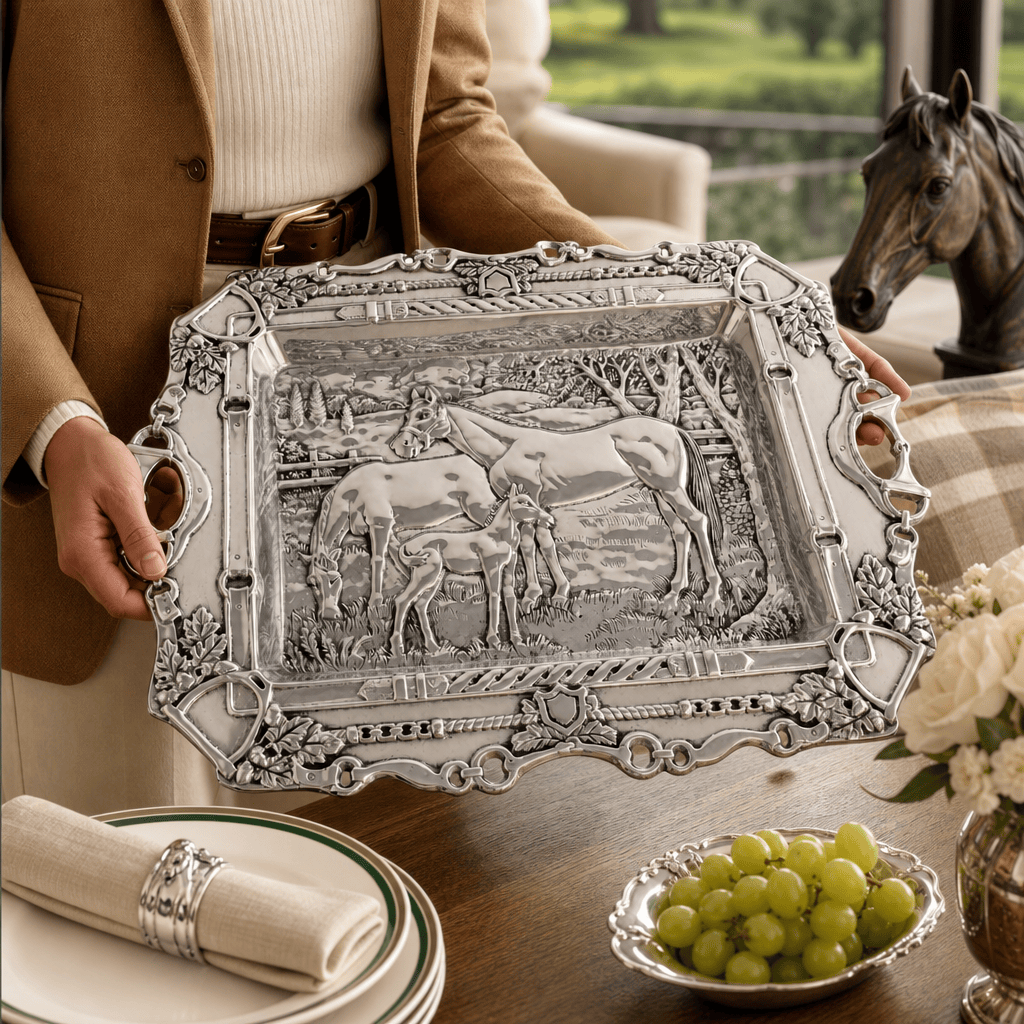 Arthur Court Grazing Horses Parlor Tray - Image 4