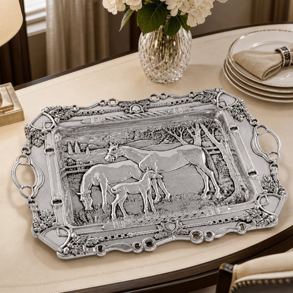 Arthur Court Grazing Horses Parlor Tray - Image 3