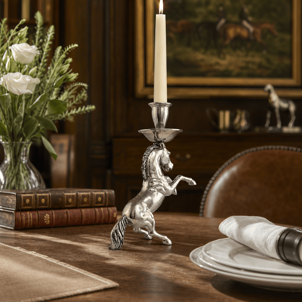 Arthur Court Rearing Horse Candlestick - Image 8
