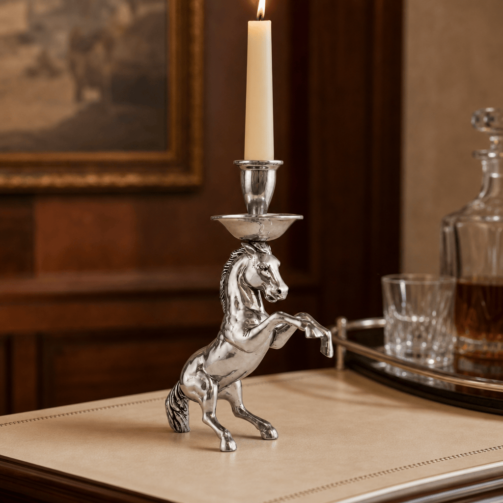 Arthur Court Rearing Horse Candlestick - Image 2