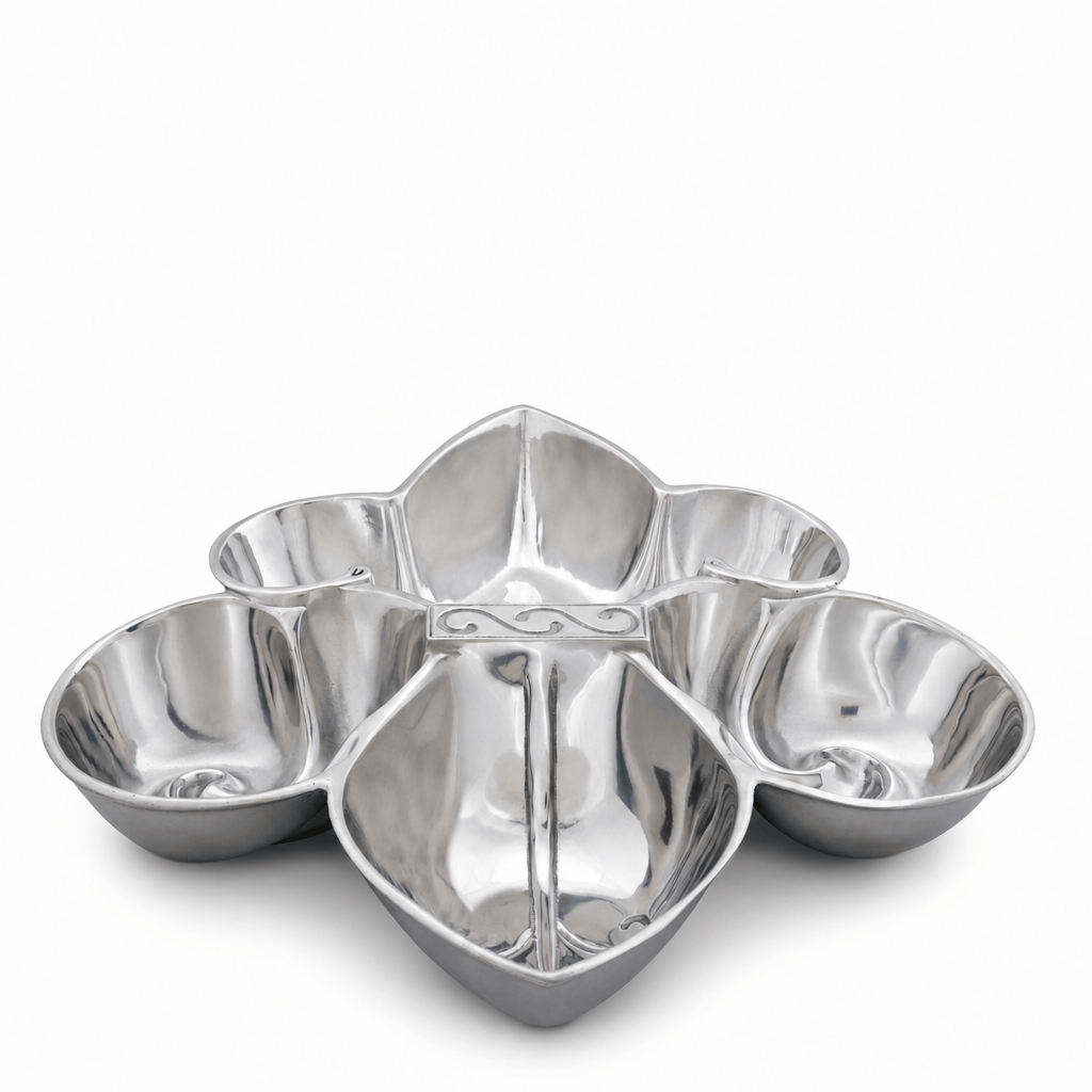 Arthur Court Fleur De Lis Serving Bowl 4 Compartment