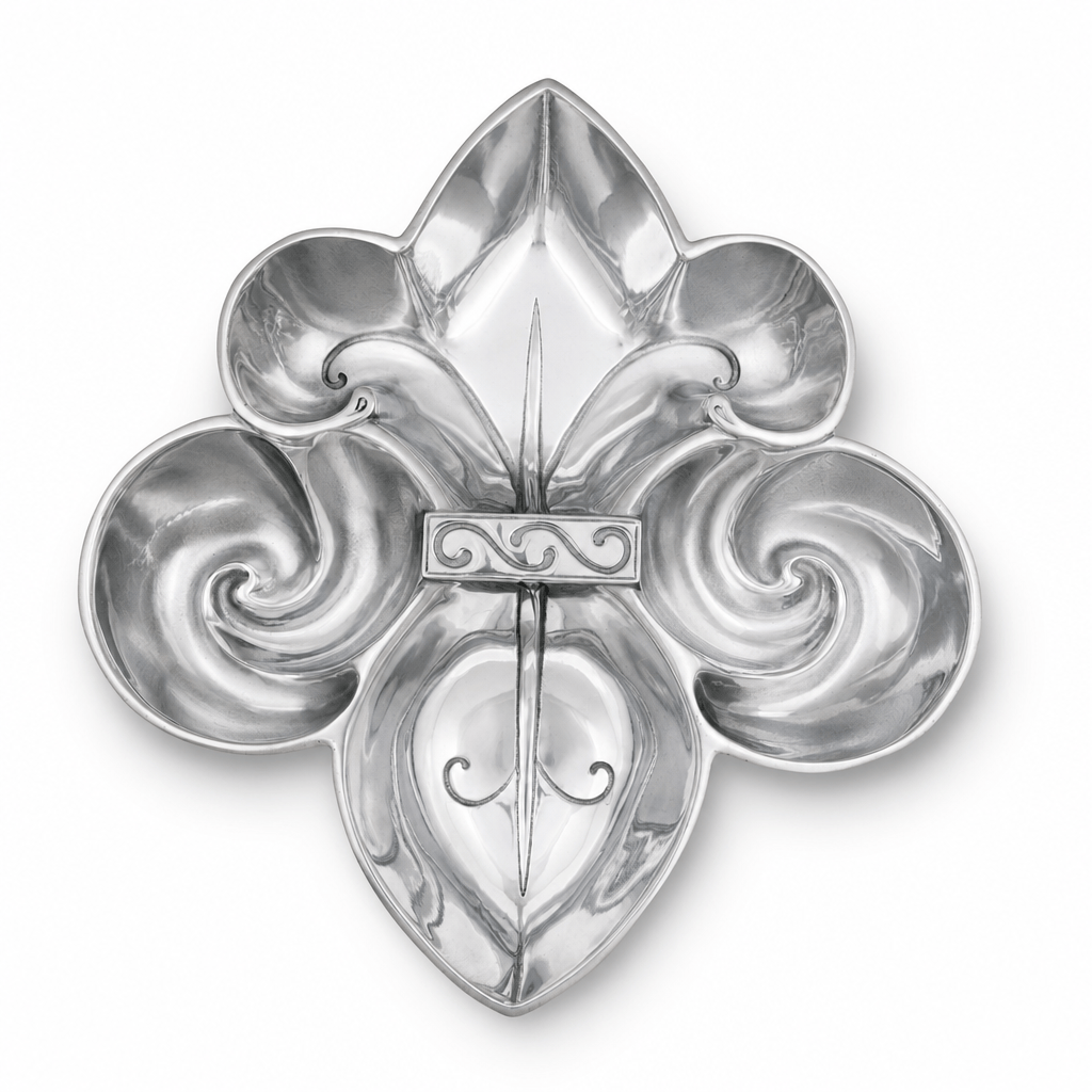 Arthur Court Fleur De Lis Serving Bowl 4 Compartment - Image 5
