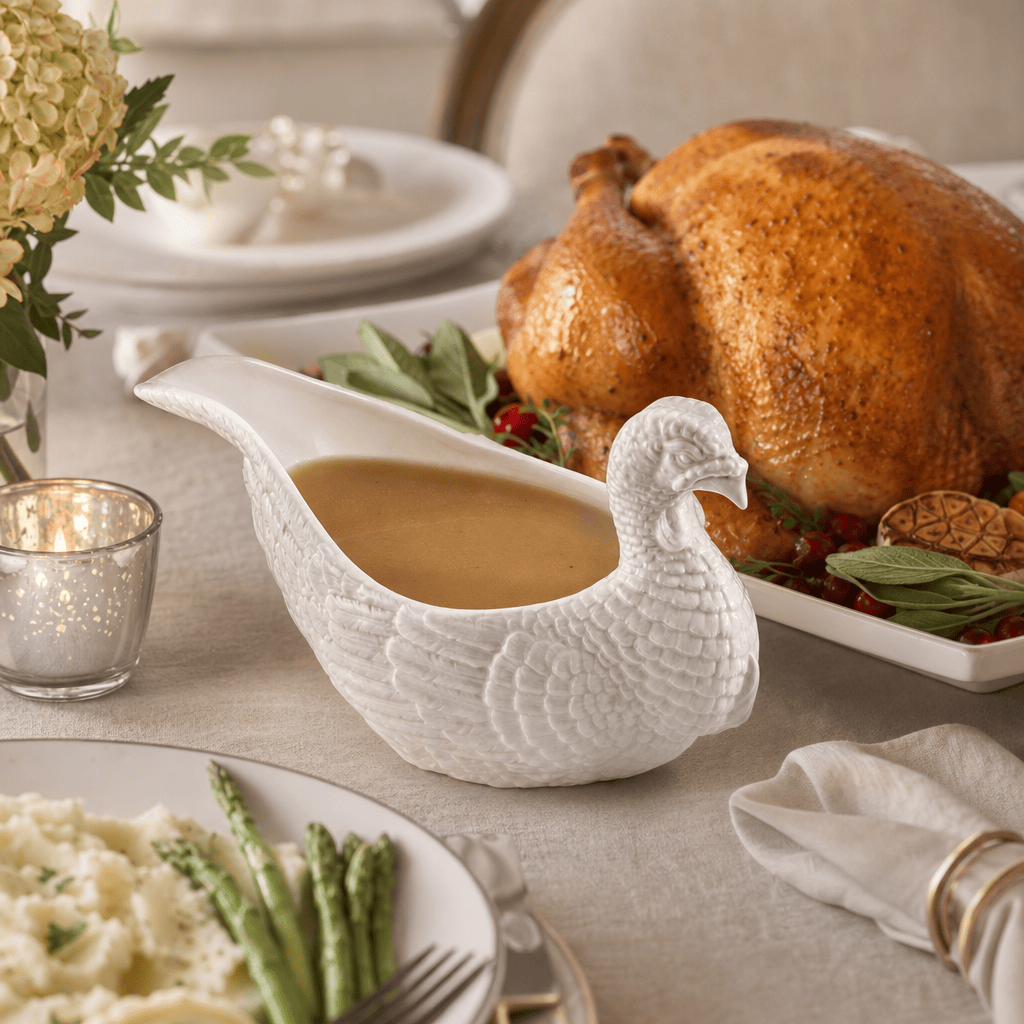 Arthur Court Stoneware Turkey Gravy Boat - Image 5