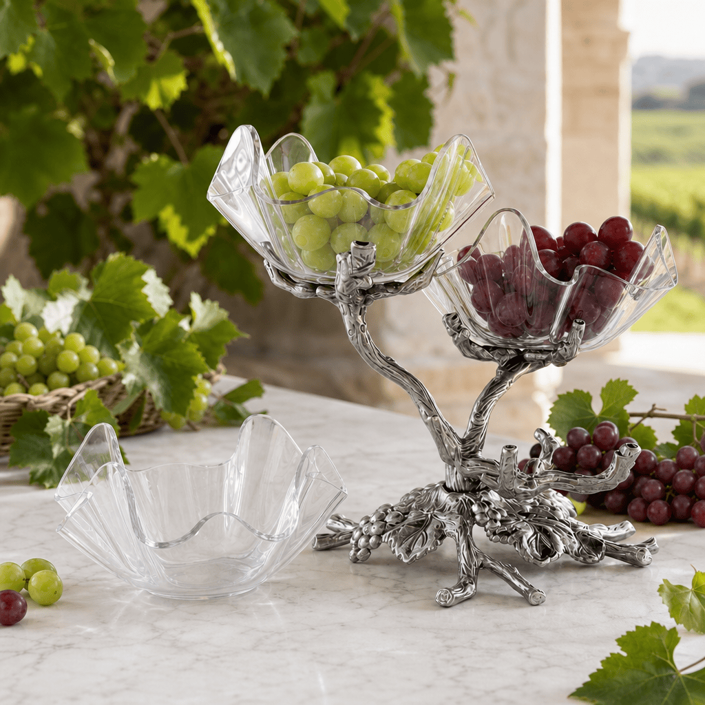 Arthur Court Grape Acrylic Bowls 3-Tiered Stand - Image 3
