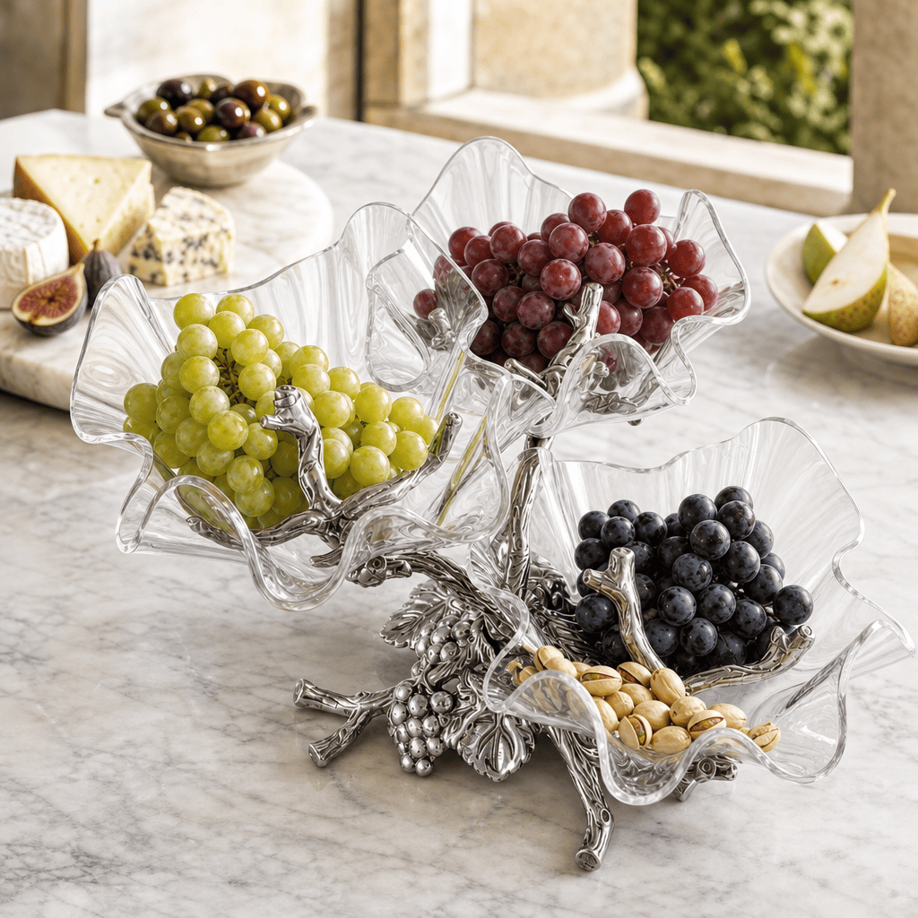 Arthur Court Grape Acrylic Bowls 3-Tiered Stand - Image 6