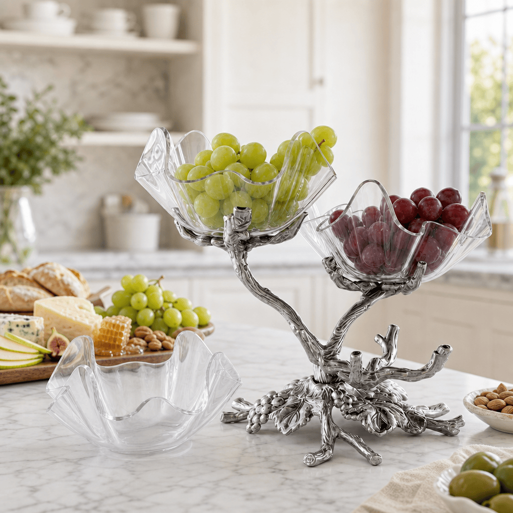 Arthur Court Grape Acrylic Bowls 3-Tiered Stand - Image 5