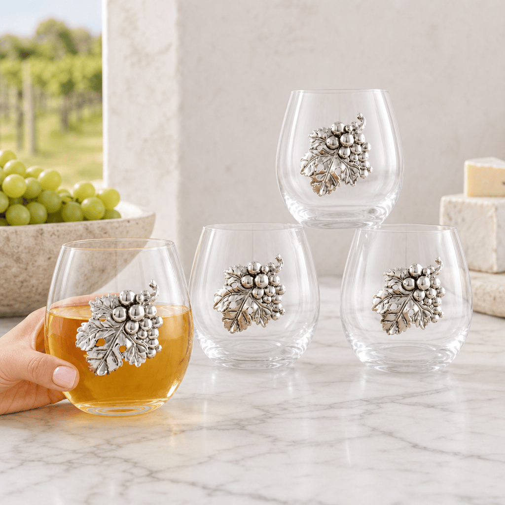 Arthur Court Grape Stemless Wine Glasses - Set of 4 - Image 5