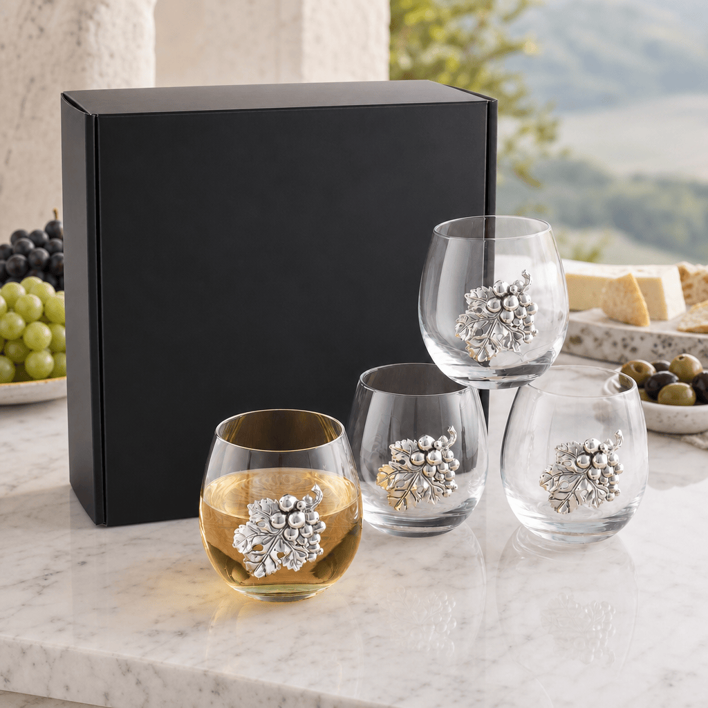 Arthur Court Grape Stemless Wine Glasses - Set of 4 - Image 6