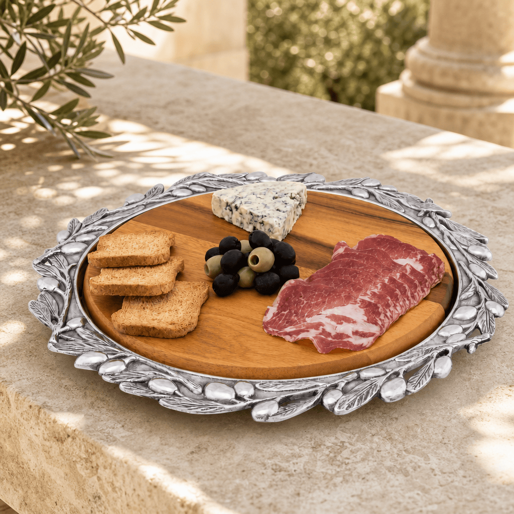 Arthur Court Olive Wood Cheese Set - Image 2