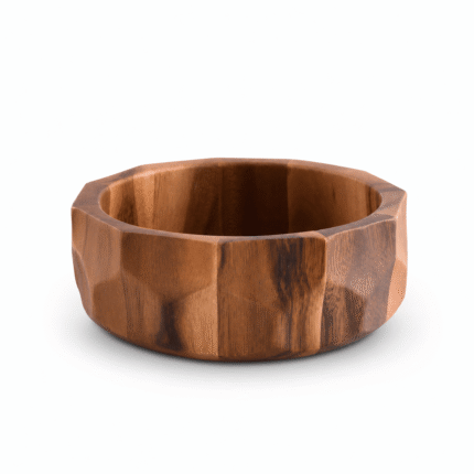 Arthur Court Diamond Pattern Single Acacia Wood Salad Bowl