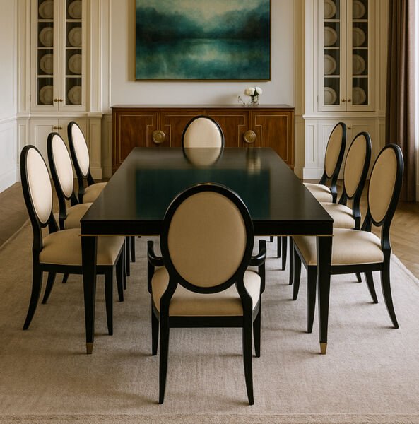 Boulevard Rectangular Dining Table – Raven Black