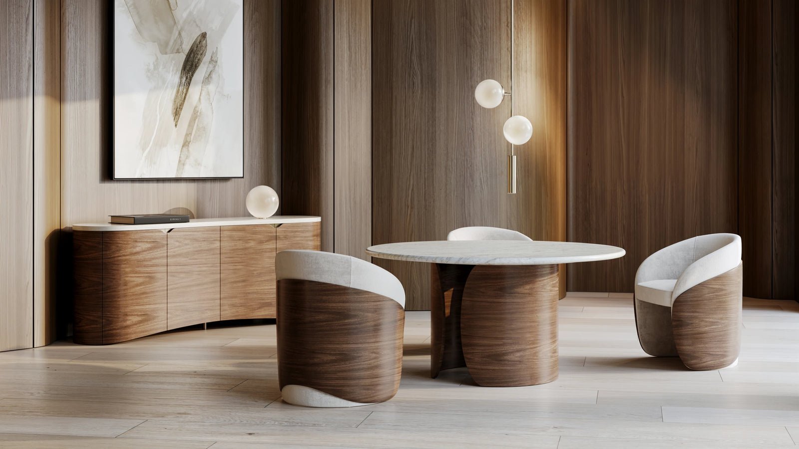 Caracole Fleur Wood Back Dining Chair