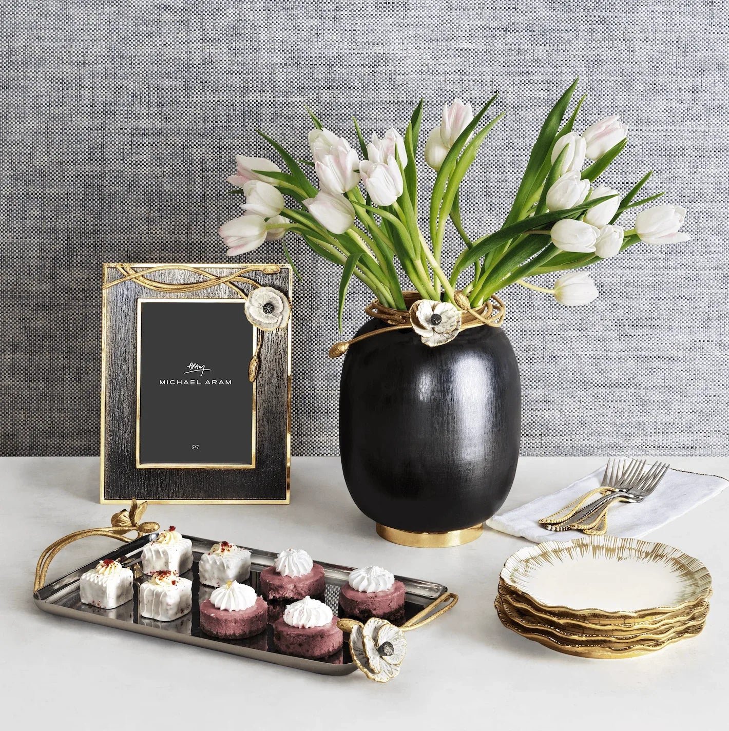 Michael Aram Anemone Tidbit Plate Set - Image 4